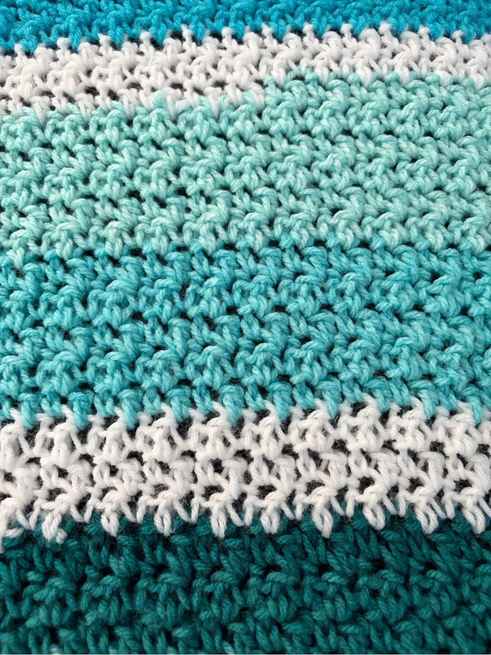 Hand Crocheted Rectangular Prayer Shawl - Picture 5 of 5